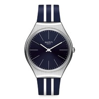 swatch 斯沃琪 超薄系列 SYXS106 蓝色时空 中性石英手表