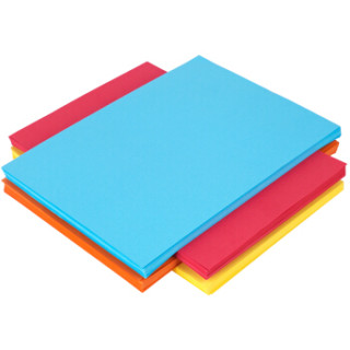 商品得力(deli)a4蓝色彩色复印纸手工卡纸 80g 100张/包 单包装