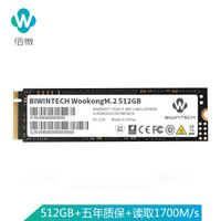 佰微（BIWINTECH）512G SSD固态硬盘 M.2接口（NVMe协议） WooKong系列