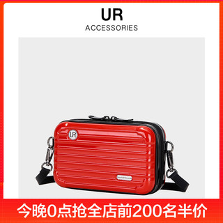 UR女包2020新款夏季时尚个性迷你可爱拉杆箱包小包包新潮斜跨包女 红色