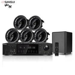 山水（SANSUI）T5 吸顶音响 5.1家庭影院音响组合 吊顶喇叭音箱套装 8英寸 旗舰版