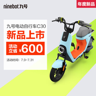 Ninebot 九号 电动自行车C30热岩灰红  新国标版智能锂电池踏板车电瓶车代步车续航25-30km