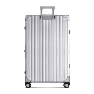 利马赫（LIEMOCH）行李箱拉杆箱 爱勒(ILRA)铝镁合金 万向飞机轮旅行箱 银色 29英寸