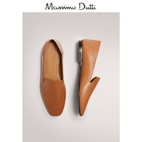 春夏折扣 Massimo Dutti女鞋 软质皮革乐福鞋浅口单鞋 11506550709