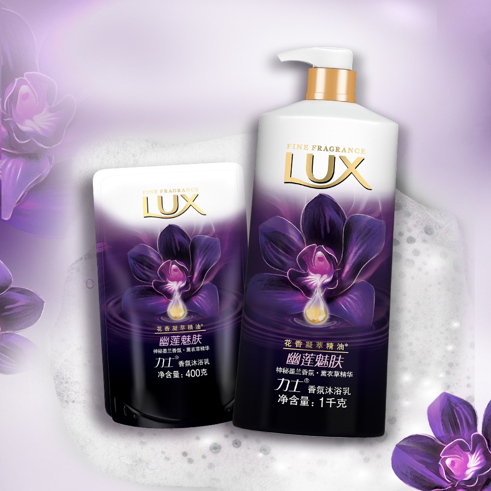 lux 力士 幽莲魅肤沐浴露 1kg 400g
