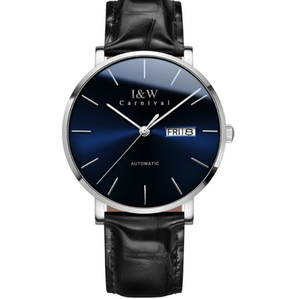 商品瑞士爱沃驰(i&w)男士手表 全自动机械男表双日历腕表 501.141.