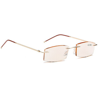 百尚意特 老花眼镜  男女通用 非球面树脂高清镜片 H0003  茶色 150度