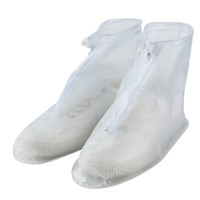 菲莱仕 FEIRSH 户外旅行防雨鞋套水鞋 男女防水雨靴套 加厚防滑耐磨雨鞋Y06 M白色