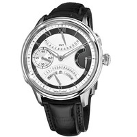 MAURICE LACROIX 艾美 匠心系列 MP7218-SS001110 男士机械手表 46mm 银盘 黑色皮带 圆形