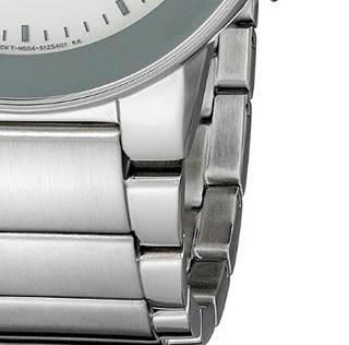 CITIZEN 西铁城 光动能腕表系列 AT2240-51A 男士光动能手表 43mm 银盘 银色不锈钢表带 圆形