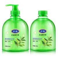 好迪 洗手液 深层清洁 有效防护绿茶清香500ml*2瓶