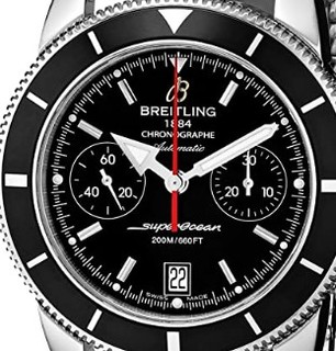 BREITLING 百年灵 超级海洋文化系列 A2337024-BB81-154A 男士机械手表 44mm 黑盘 银色不锈钢带 圆形