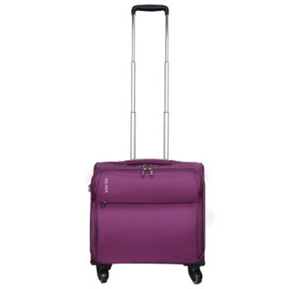 MILADA 米拉达 防泼水拉杆箱男女商务公文电脑旅行箱行李箱子 万向轮耐磨登机箱ML6039 18英寸紫色