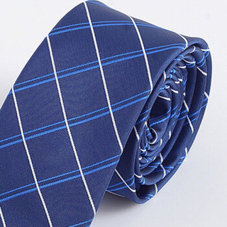 俞兆林 男士领带正装商务结婚新郎礼盒装经典 领带条纹 蓝白格