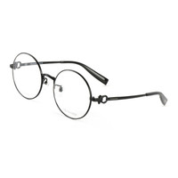 TRUSSARDI 杜鲁萨迪 中性款黑色镜框黑色镜腿金属全框光学眼镜架眼镜框 VTR280F 0531 51MM
