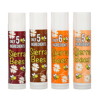 Sierra Bees, 有机唇膏系列，4支装，每支0.15盎司(4.25克)