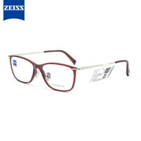 蔡司（ZEISS）钛材质男女全框眼镜架配镜近视光学镜架ZS-70006-F330 亮红色