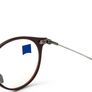 蔡司（ZEISS）纯钛男女全框眼镜架配镜近视光学镜架ZS-70005-F130 褐色