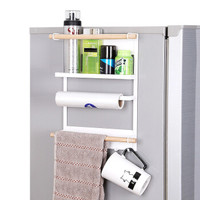 拜杰（Baijie）冰箱吸附式侧壁挂架保鲜膜收纳架分隔置物架厨房纸巾架CP-129