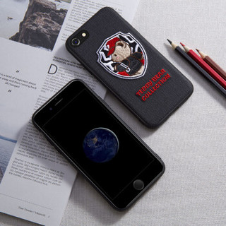 泰迪珍藏 苹果8/7手机壳 iPhone8/7卡通保护套 创意3D立体刺绣全包硅胶防摔软壳 泰迪运动员