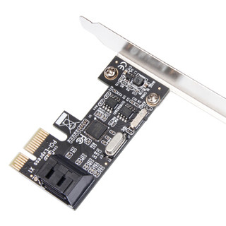 moge 魔羯 台式机SATA3.0扩展卡2口6G PCI-E转SATA3.0硬盘转接卡 MC2662