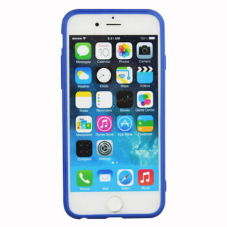 collen iPhone6 Plus/6s Plus手机壳 苹果6S/6Plus保护套手机壳 拼接皮套边框Tpu软壳 锋范蓝