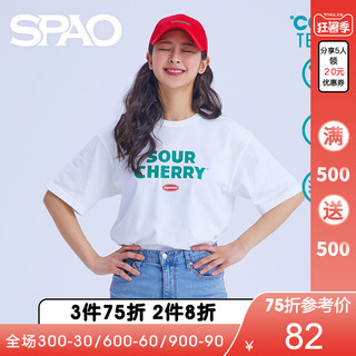 SPAO女士韩版时尚T恤2020新款青春潮流 SPRPA25G32 *3件