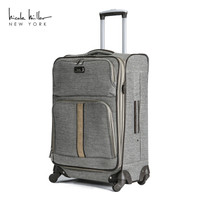 美国妮可米勒拉杆箱 休闲田园风旅行箱 男女旅游商务软箱 万向轮行李箱 24英寸米色N4654-25-24S