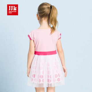 季季乐 （JJLKIDS Partner Club） 童装女童短袖连衣裙夏季儿童公主裙 GXQ73206 粉红 100