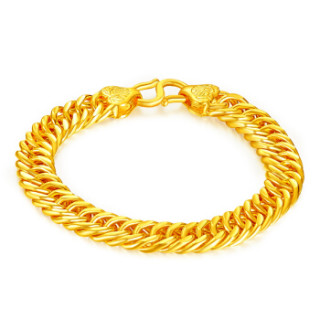 零兑金号 黄金手链男款 足金老板链龙男士足金999金链子 约14.73-14.