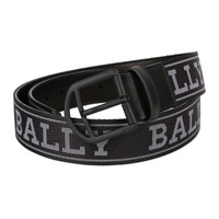 BALLY 巴利 男士黑/白色印花织物配皮腰带 NOVO 40 M SL 154 100cm