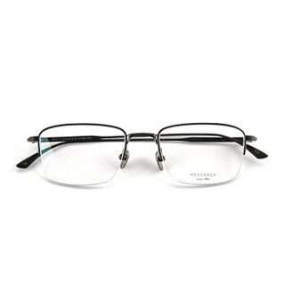masunaga 增永眼镜男女手工复古半框眼镜架配镜近视光学镜架MIES #39 黑色