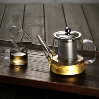 关耳窑 茶杯小茶杯功夫茶具套装家用带把透明玻璃泡茶杯子6只装单杯迷你红茶