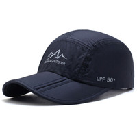 GLO-STORY 棒球帽 夏季男女同款速干折叠帽透气鸭舌帽MMZ824256 藏蓝色