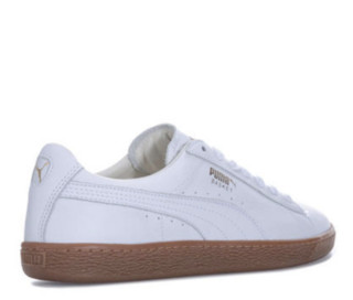 PUMA Mens Basket Classic Gum Deluxe Trainers 男士休闲鞋 White gold UK9