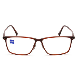 蔡司眼镜（Zeiss Eyewear）男女款 全框红色镜框红色镜腿眼镜框眼镜架 ZS-75001-F130 57MM
