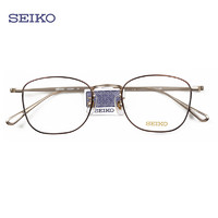 精工SEIKO全框纯钛超轻眼镜架 商务休闲男配近视光学眼镜框H03097