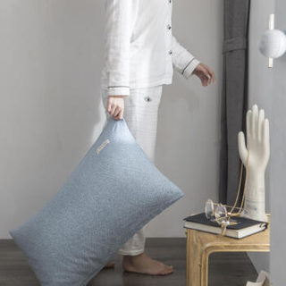 曼克顿 纯棉枕套 全棉枕头套简约舒适透气枕套 全包枕芯枕巾枕头罩单个装