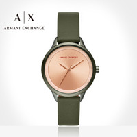 阿玛尼(Armani Exchange)手表  女士石英玫瑰金表盘休闲腕表 AX5608