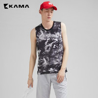 KAMA 卡玛 2218904 男装无袖扎染背心