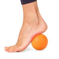 蜗牛小姐 筋膜球 瑜伽球 深层肌肉放松按摩球 足底脚底腰部保健实心健身球 单球 橘色