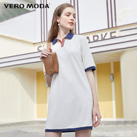 Vero Moda2020年新款裙子遮肚学院风简约复古名媛气质连衣裙女