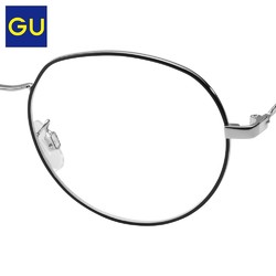 GU极优设计感金属边框时尚眼镜2020春季新款百搭装饰眼镜321958 *8件