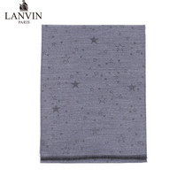 LANVIN 浪凡 男款浅灰色星星图案100%羊毛围巾 5611 3