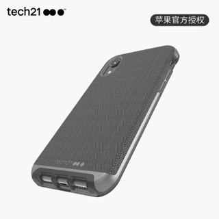 Tech21苹果新品iPhone Xr全包手机壳 6.1英寸保护套 轻奢皮质款都市森林灰 摄像头保护 支持无线充电