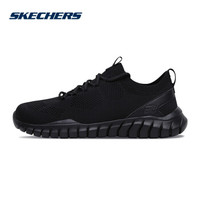 斯凯奇（Skechers）运动休闲鞋 男士绑带一脚套低帮 52820-BBK 全黑色 40