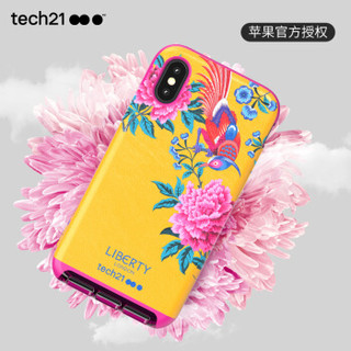 Tech21苹果新品iphone Xs Max手机壳 6.5英寸保护套 Liberty系列之皮质款雀上枝头 摄像头保护 支持无线充电