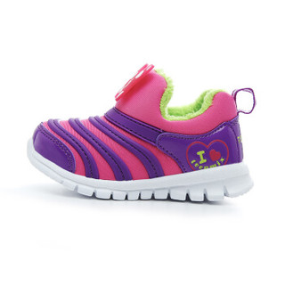 天美意（TEENMIX）童鞋小童学步鞋秋冬新款女童加绒保暖宝宝鞋儿童运动鞋DX0289 紫色 29