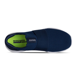 斯凯奇（Skechers）休闲鞋 男款时尚一脚套 透气网布54361/NVW 海军蓝色/白色 42.5