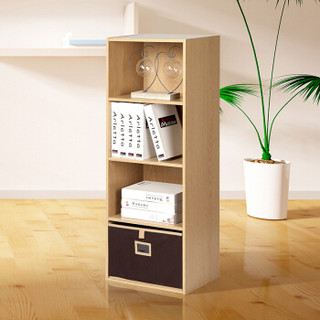 好事达书柜书架 简易储物柜 现代简约柜子 组合书柜4格柜 橡木色1102